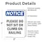 Signmission Please Do Not Sit Or Climb On Railing, 3.5 in W x Rectangle, Vinyl Decal OS-2PACK-NS-D-35-V-17416 - alternate 5